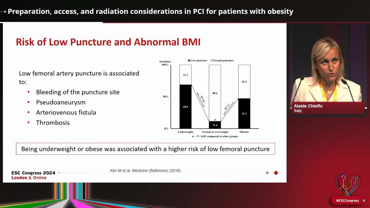 Preparation, access, and radiation considerations in PCI for patients with obesity
