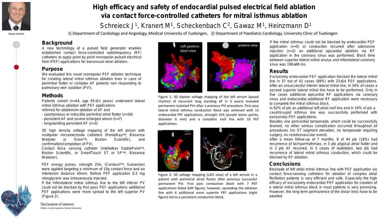 High efficacy and safety of endocardial pulsed electrical field ablation via contact force-controlled catheters for mitral isthmus ablation
