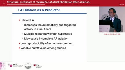 Structural predictors of recurrence of atrial fibrillation after ablation.