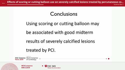 Effects of scoring or cutting balloon use on severely calcified lesions treated by percutaneous coronary intervention