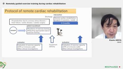 Remotely guided exercise training during cardiac rehabilitation
