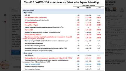 Bleeding risk stratification in patients undergoing transcatheter aortic valve replacement: enhancing VARC-HBR criteria with CT-ADP as a marker of primary hemostatic disorder