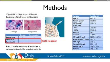 Definition of iron deficiency based on the gold standard of bone marrow iron staining and treatment effect of ferric carboxymaltose in heart failure patients
