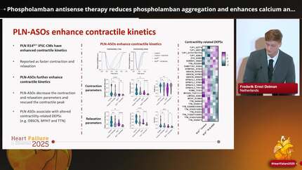 Phospholamban antisense therapy reduces phospholamban aggregation and enhances calcium and contractile kinetics in human phospholamban cardiomyopathy