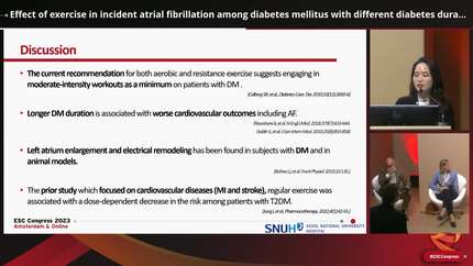 Effect of exercise in incident atrial fibrillation among diabetes mellitus with different diabetes duration 