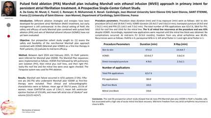 Pulsed field ablation (PFA) Marshall plan including Marshall vein ethanol infusion approach in primary intent for persistent atrial fibrillation treatment.