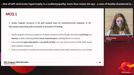 Not all left ventricular hypertrophy is a cardiomyopathy: more than meets the eye – a case of double-chambered left ventricle.