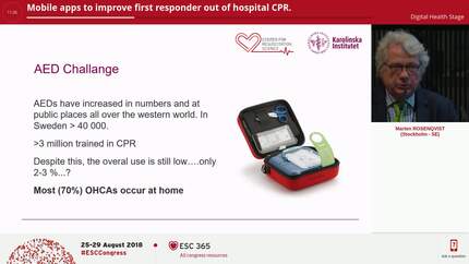 Mobile apps to improve first responder out of hospital CPR.