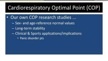 Cardiorespiratory optimal point: from physiology to clinical/sport applications.