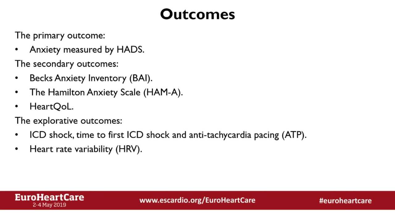 Cognitive behavioural therapy significantly reduces anxiety in patients with ICD: results from the randomised Screen-ICD trial