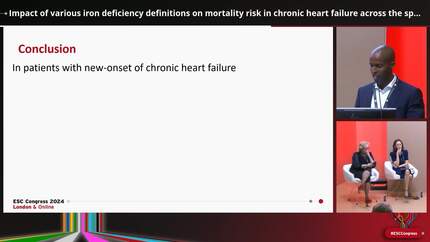 Impact of various iron deficiency definitions on mortality risk in chronic heart failure across the spectrum of left ventricular ejection fraction spectrum.