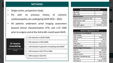 Predictors of LV reverse remodeling after SAVR: insights from a prospective TTE and CMR study in patients with severe aortic stenosis.