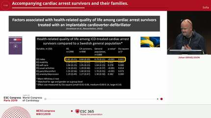 Accompanying cardiac arrest survivors and their families.