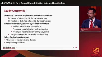 DICTATE-AHF: Early Dapagliflozin Initiation in Acute Heart Failure