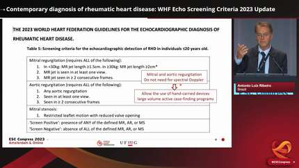 Contemporary diagnosis of rheumatic heart disease: WHF Echo Screening Criteria 2023 Update