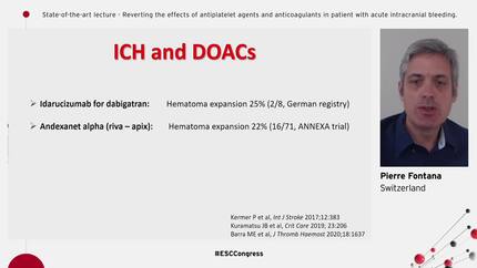State-of-the-art lecture - Reverting the effects of antiplatelet agents and anticoagulants in patient with acute intracranial bleeding.