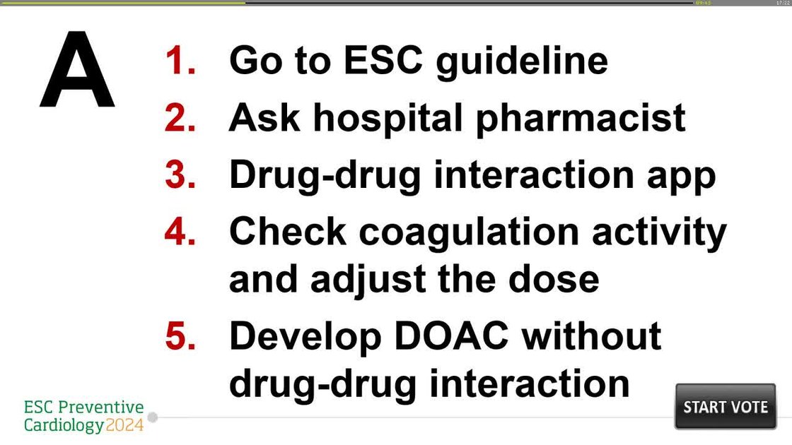 ESC 365 - A patient with atrial fibrillation: how to minimise drug-drug ...