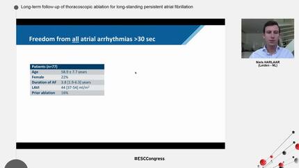 Long-term follow-up of thoracoscopic ablation for long-standing persistent atrial fibrillation