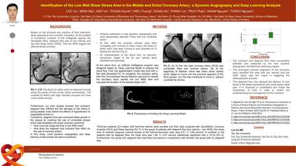 Identification of the low wall shear stress area in the middle and distal coronary artery: a dynamic angiography and deep learning analysis