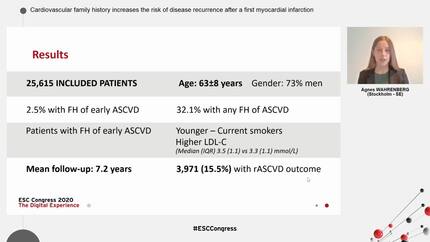 Cardiovascular family history increases the risk of disease recurrence after a first myocardial infarction
