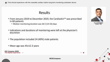 First clinical experience with the wearable cardiac rhythm long-term monitoring cardioskin device