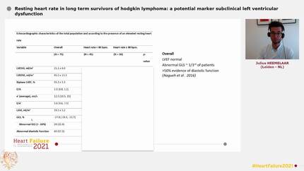 Resting heart rate in long term survivors of hodgkin lymphoma: a potential marker subclinical left ventricular dysfunction