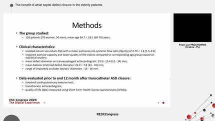 The benefit of atrial septal defect closure in the elderly patients.