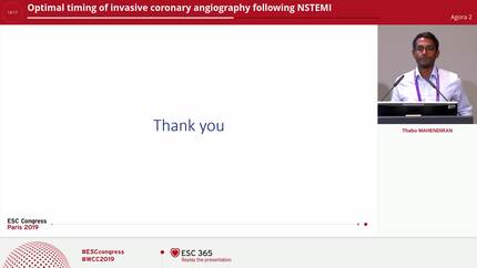 Optimal timing of invasive coronary angiography following NSTEMI