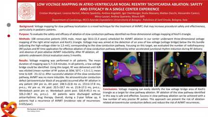Low voltage mapping in atrio-ventricular nodal reentry tachycardia ablation: safety and efficacy in a single center experience