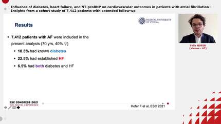 Influence of diabetes, heart failure, and NT-proBNP on cardiovascular outcomes in patients with atrial fibrillation - Insights from a cohort study of 7,412 patients with extended follow-up