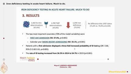 Iron deficiency testing in acute heart failure. Much to do.