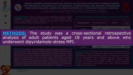 Major adverse cardiovascular events in patients with ECG changes during dipyridamole infusion as a myocardial stress agent and normal MPI among filipino patients at a tertiary hospital