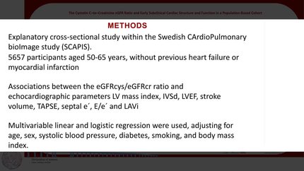 The cystatin c–to–creatinine eGFR ratio and subclinical cardiac structure and function in a population-based cohort
