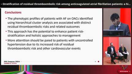 Stratification of residual thromboembolic risk among anticoagulated atrial fibrillation patients: a hierarchical cluster analysis from a global, real-world population