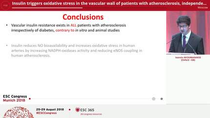 Insulin triggers oxidative stress in the vascular wall of patients with atherosclerosis, independently of systemic insulin resistance: the beneficial role of DPP-IV inhibition