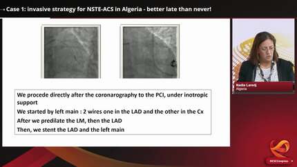 Case 1: invasive strategy for NSTE-ACS in Algeria - better late than never! 