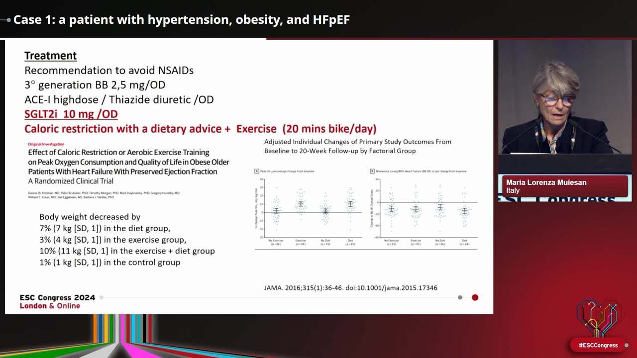 Case 1: a patient with hypertension, obesity, and HFpEF  