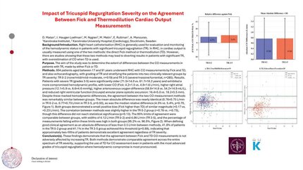 Impact of tricuspid regurgitation severity on the agreement between Fick and thermodilution cardiac output measurements
