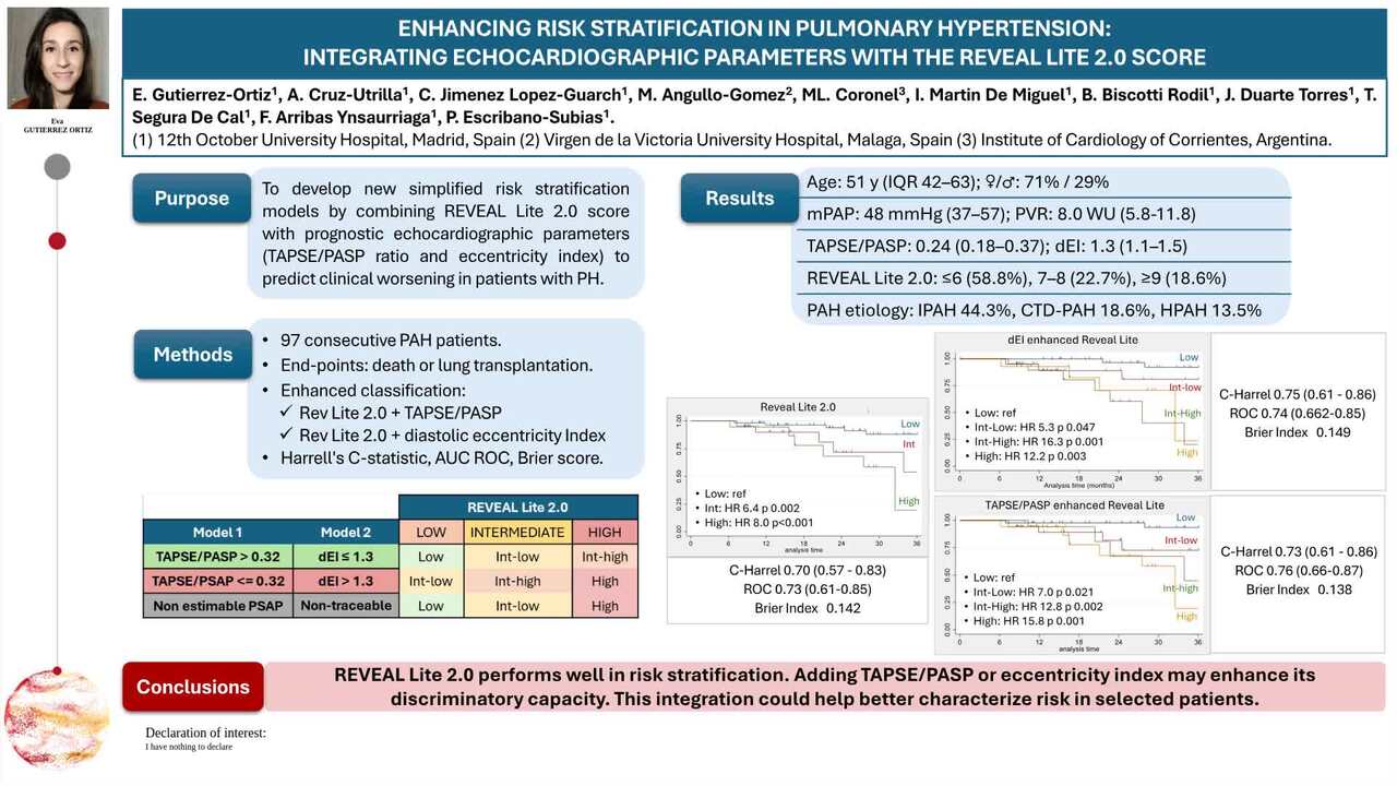 Enhancing risk stratification in pulmonary hypertension: integrating echocardiographic parameters with the REVEAL Lite 2.0 score