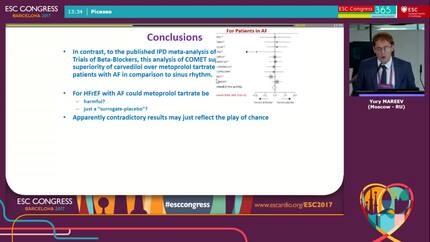 Carvedilol vs. metoprolol tartrate on mortality in patients with heart failure with a reduced ejection fraction and atrial fibrillation or sinus rhythm: a post-hoc analysis of COMET