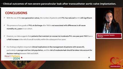 Clinical outcomes of non-severe paravalvular leak after transcatheter aortic valve implantation.