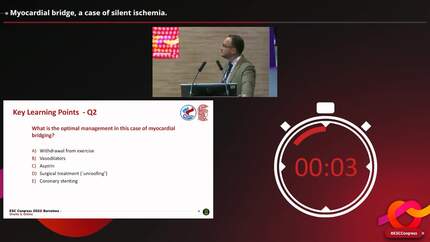 Myocardial bridge, a case of silent ischemia.