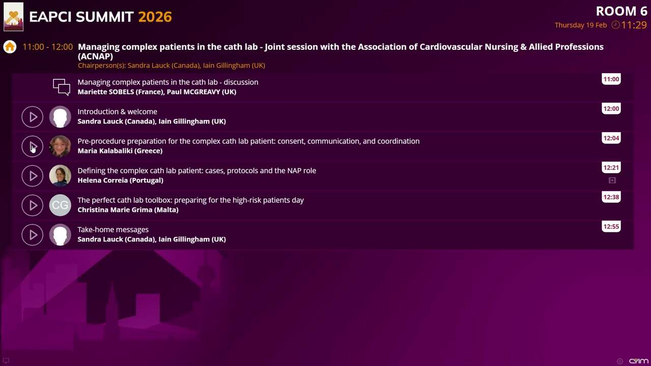 Managing complex patients in the cath lab