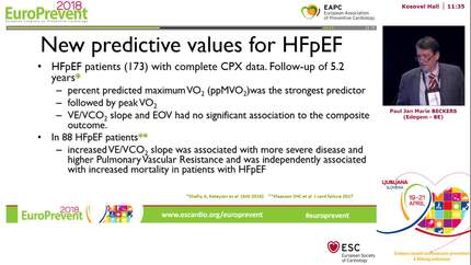 Differences between spiroergometric data from HFrEF and HFpEF.