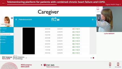 Telemonitoring platform for patients with combined chronic heart failure and COPD.