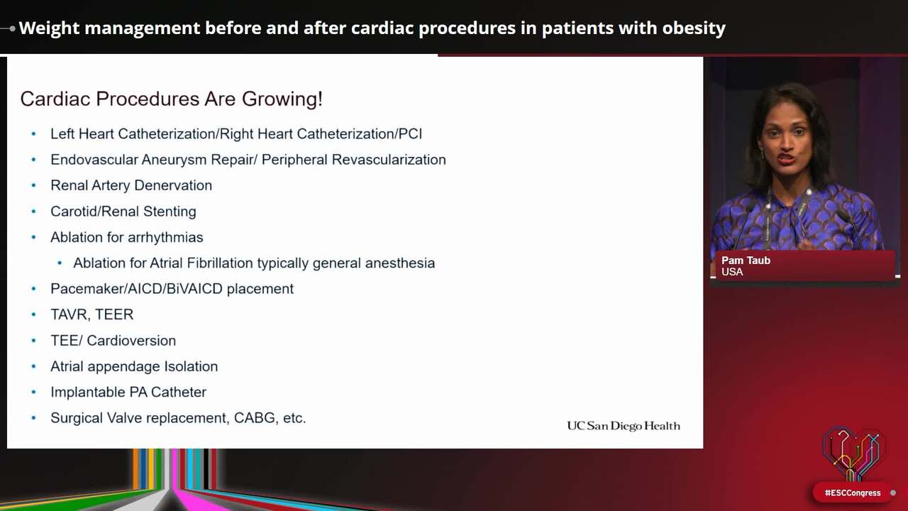 Weight management before and after cardiac procedures in patients with obesity