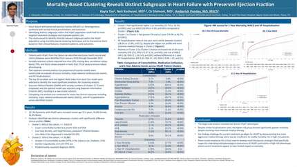Mortality-based clustering reveals distinct subgroups in heart failure with preserved ejection fraction