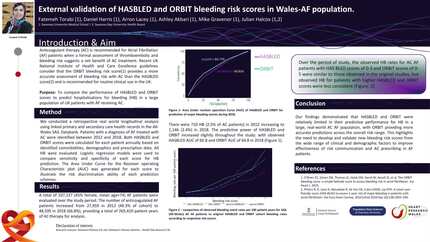 External Validation of HASBLED and ORBIT bleeding risk scores in Wales-AF population