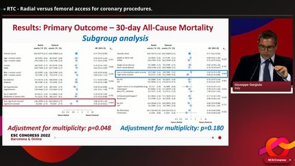 RTC - Radial versus femoral access for coronary procedures.