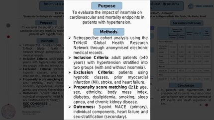 Insomnia is associated with higher rates of cardiovascular outcomes and death in patients with hypertension: a propensity score matching study.